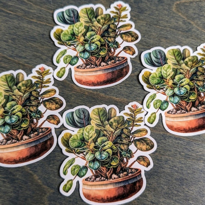 Houseplant Stickers, Potted Plant Stickers. Indoor Plant