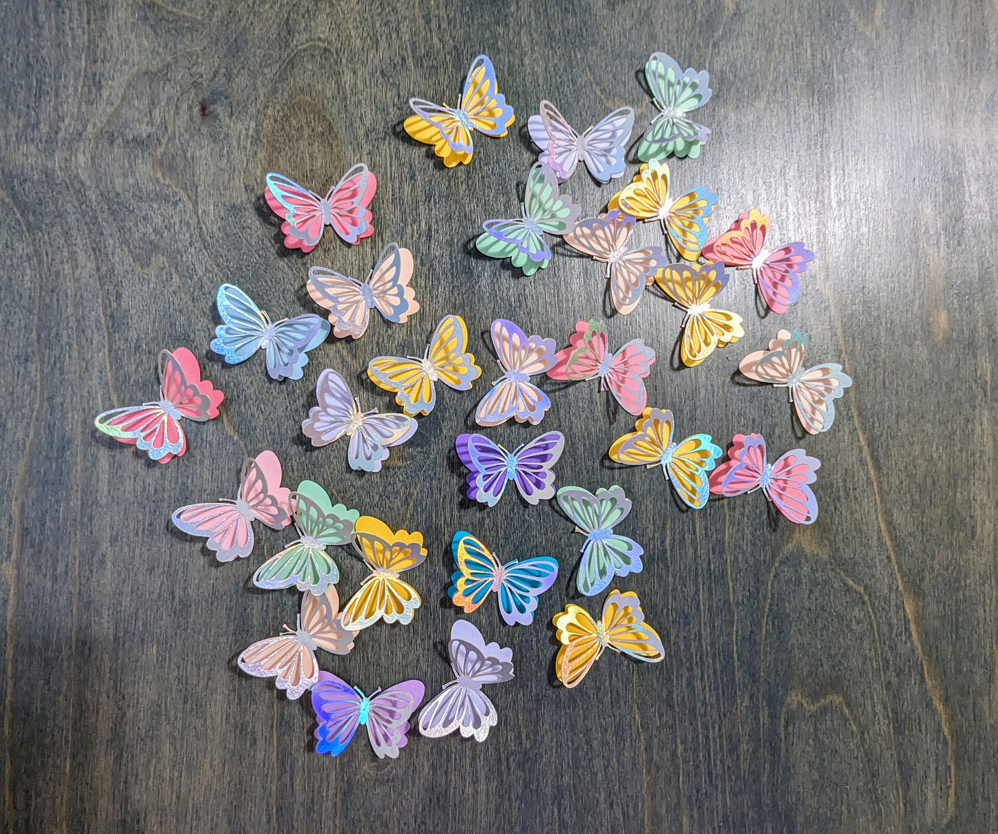 Pack of 50 Assorted 3D Small Butterflies Confetti, Butterfly Theme Party