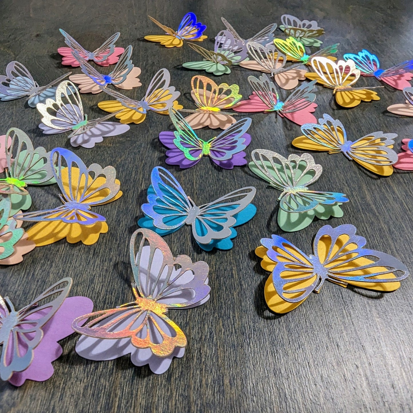 Pack of 50 Assorted 3D Small Butterflies Confetti, Butterfly Theme Party