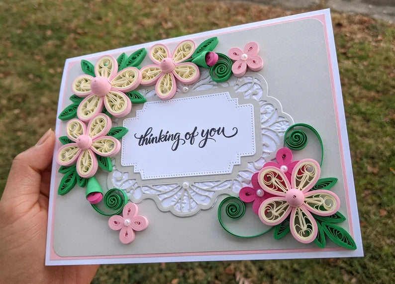 Thinking 0f You Quilled Greeting Card- All Purpose