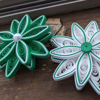 Green Christmas Ornaments-Quilled Ornaments -Handmade