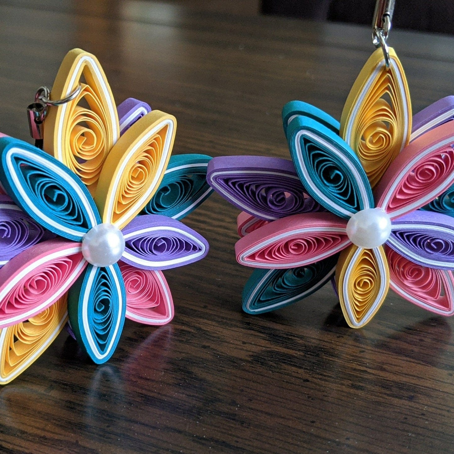 Assorted Color Christmas Quilled Ornaments- Handmade