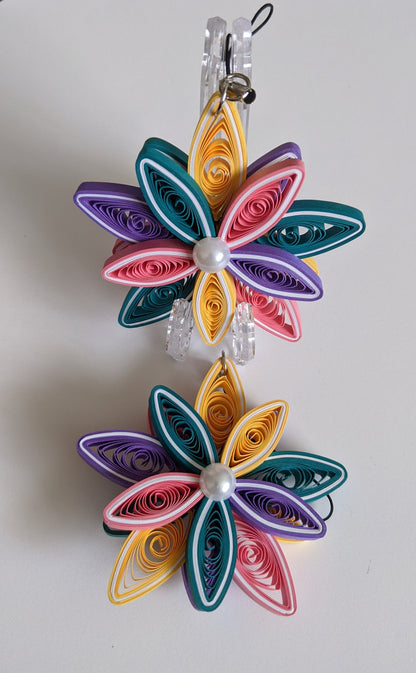 Assorted Color Christmas Quilled Ornaments- Handmade