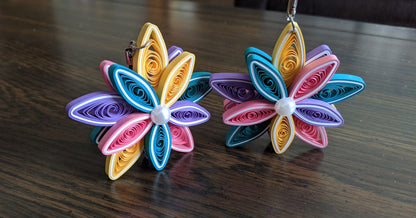 Assorted Color Christmas Quilled Ornaments- Handmade