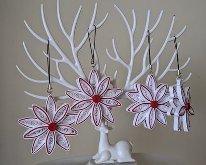 Christmas Quilled Ornaments-Art Paper-Handmade