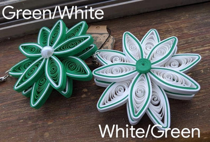 Green Christmas Ornaments-Quilled Ornaments -Handmade