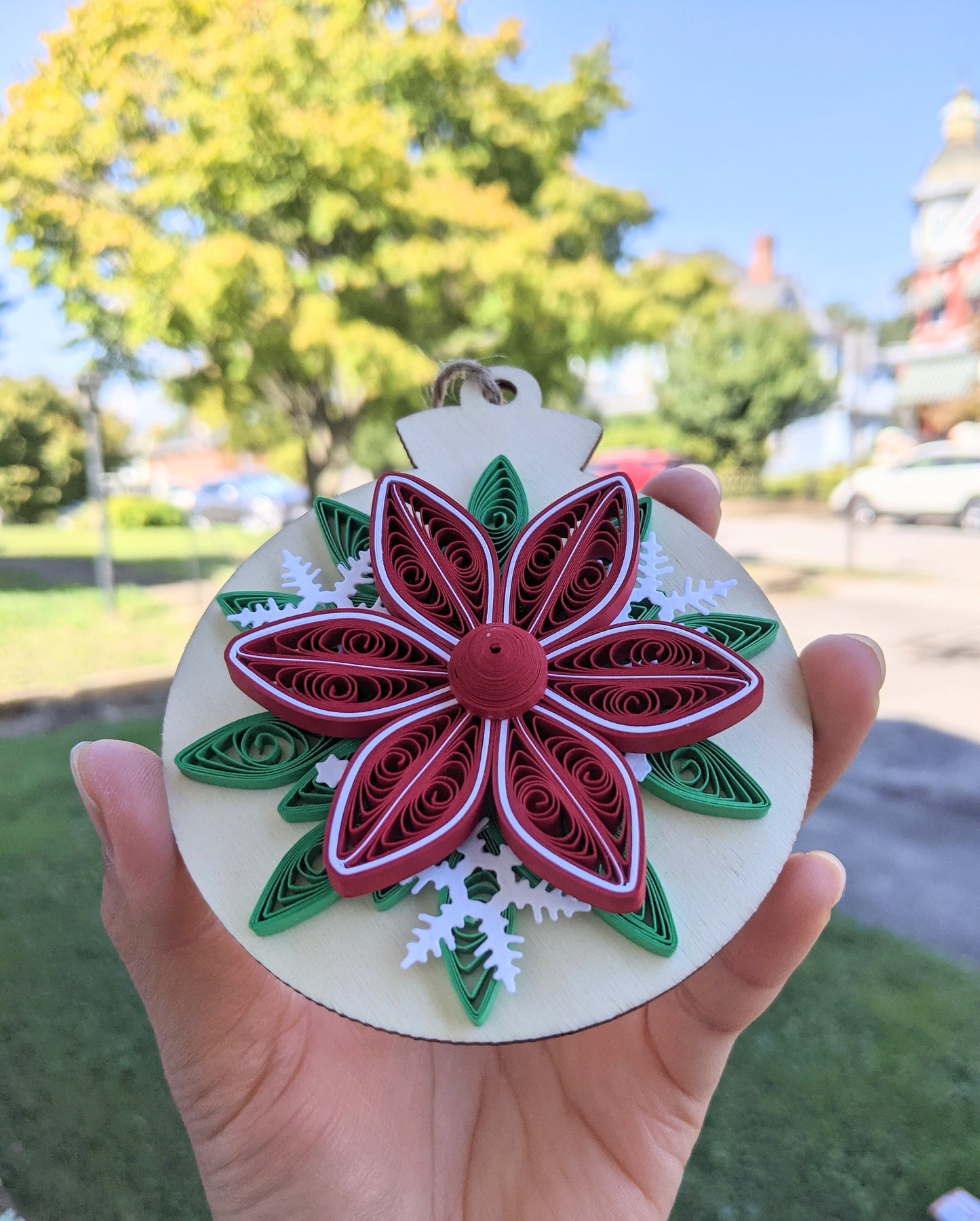 3D Christmas Quilled Ornaments- Art Paper- Handmade