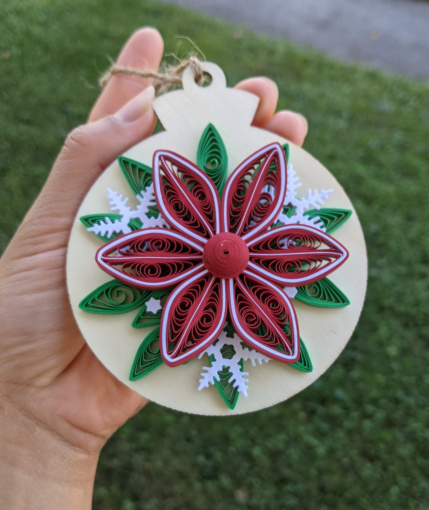 3D Christmas Quilled Ornaments- Art Paper- Handmade