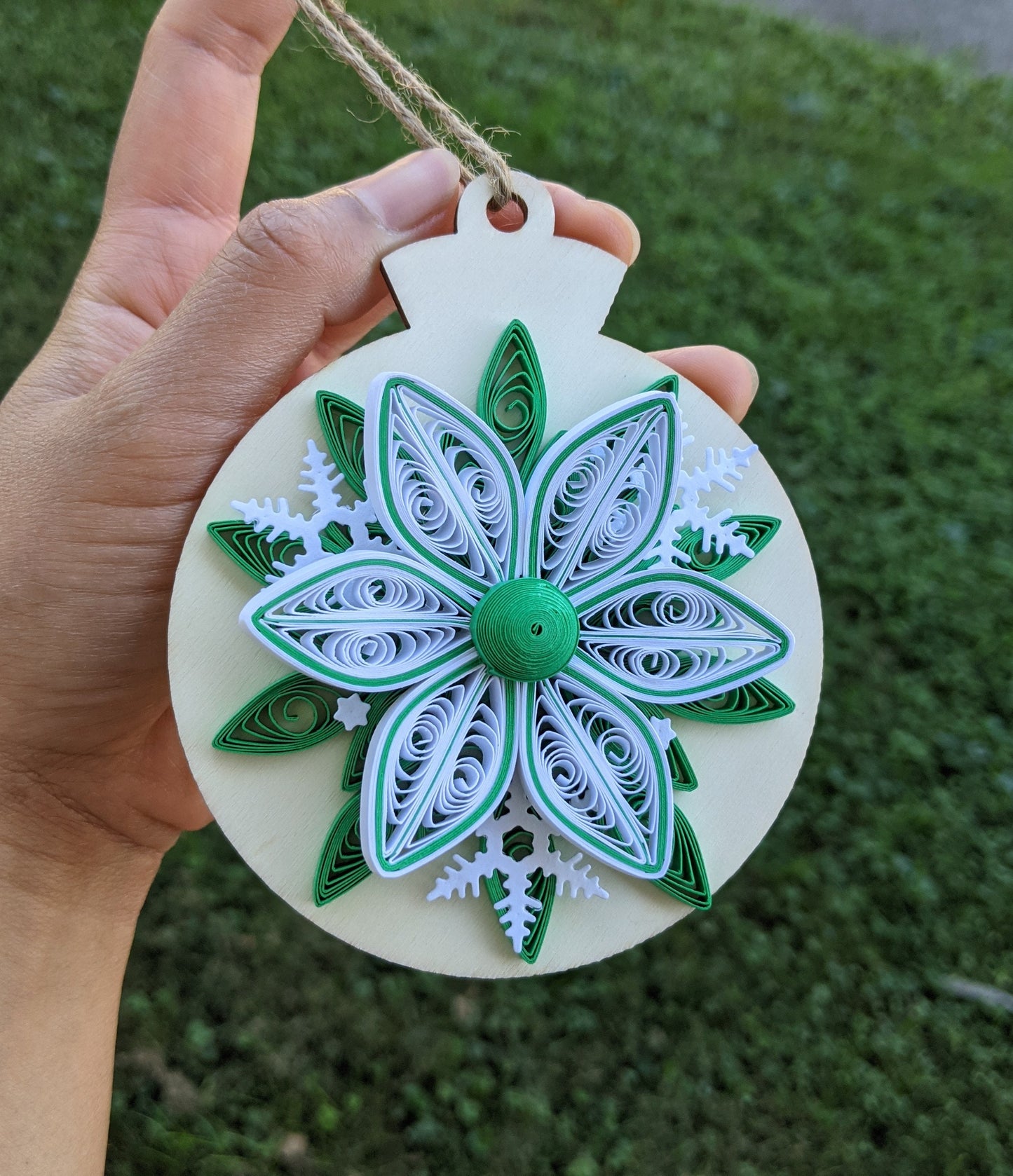 3D Christmas Quilled Ornaments- Art Paper- Handmade