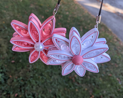 Pink Christmas Quilled Ornaments- Handmade