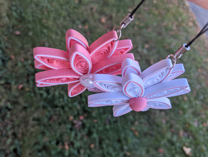 Pink Christmas Quilled Ornaments- Handmade