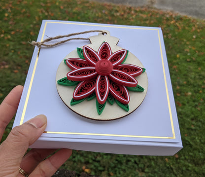 Christmas Quilled Ornament Card Removable Ornament