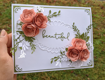 3D Beautiful Rose Greeting Card- Handmade