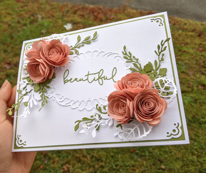 3D Beautiful Rose Greeting Card- Handmade