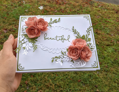 3D Beautiful Rose Greeting Card- Handmade