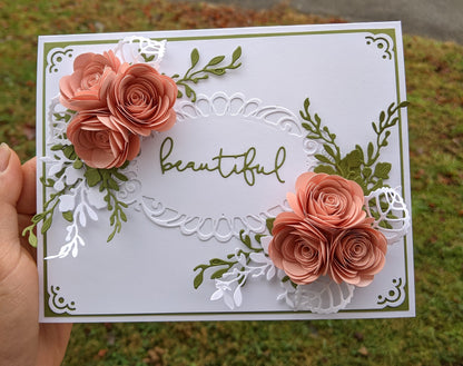 3D Beautiful Rose Greeting Card- Handmade