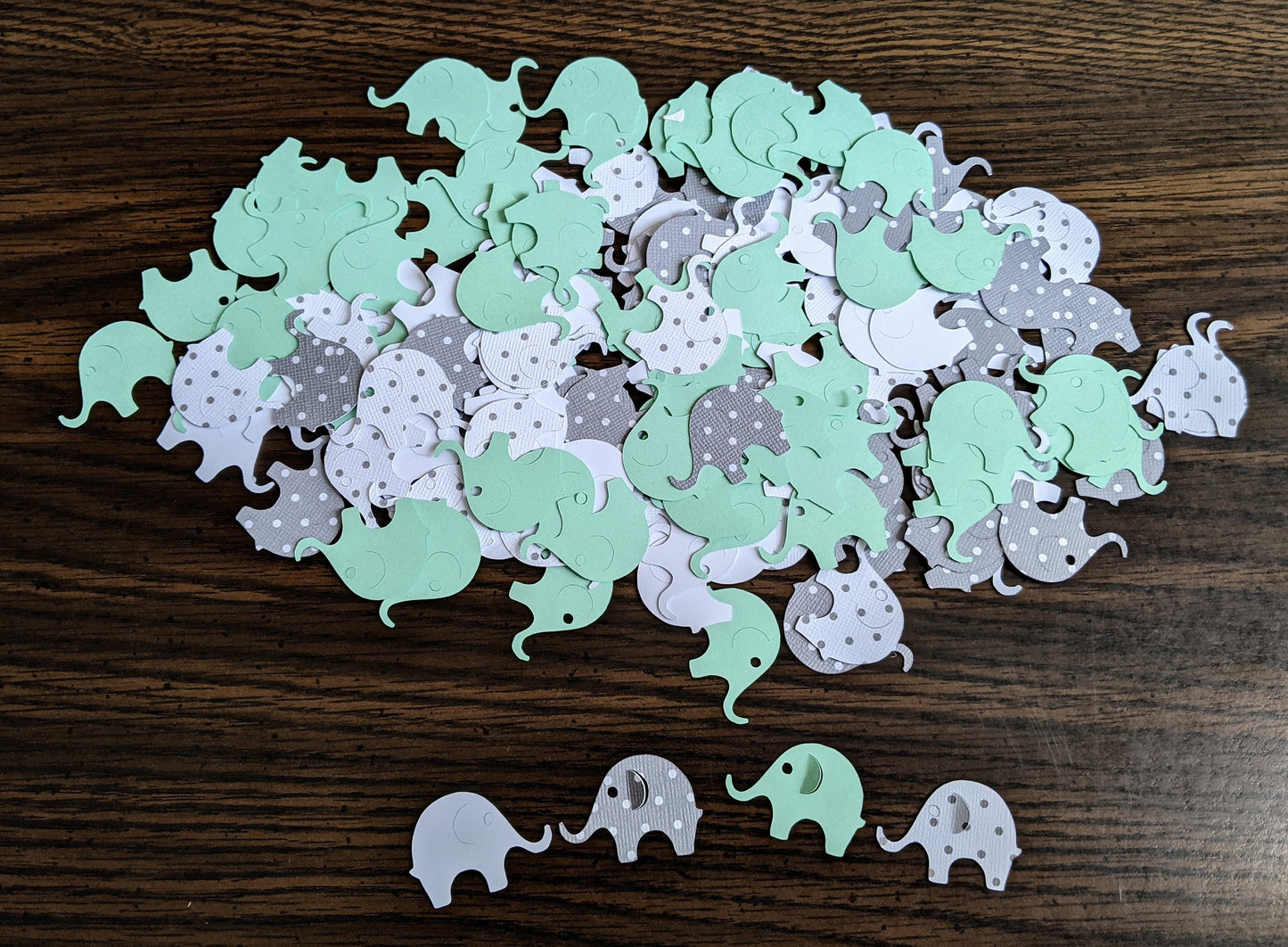 Textured Paper Elephant Confetti, Party Decor