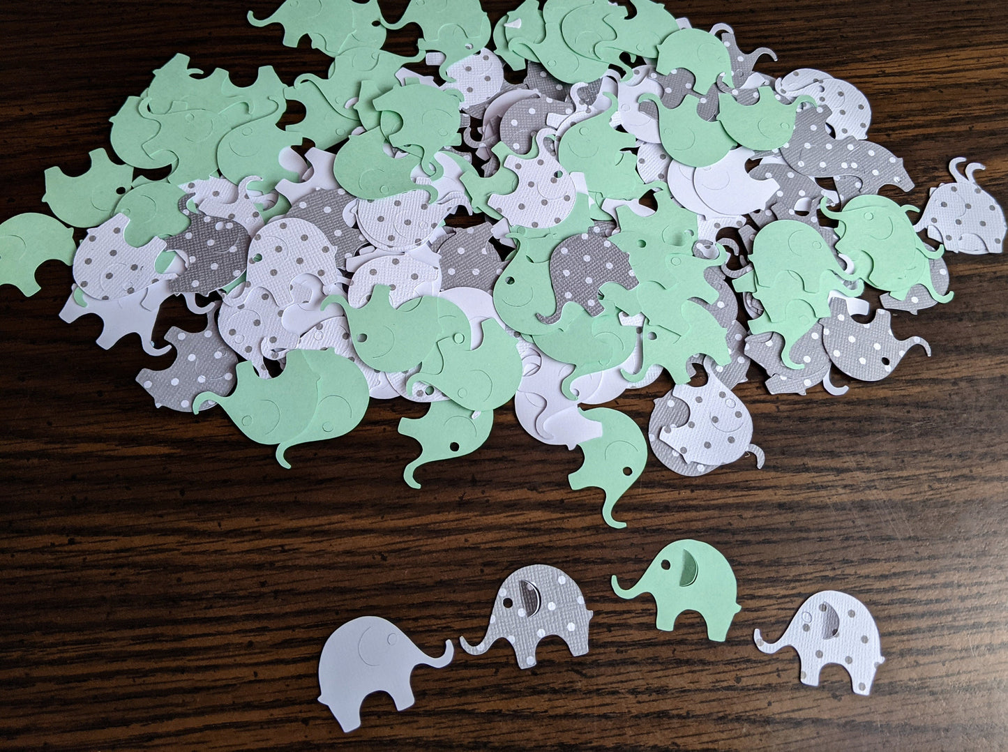 Textured Paper Elephant Confetti, Party Decor