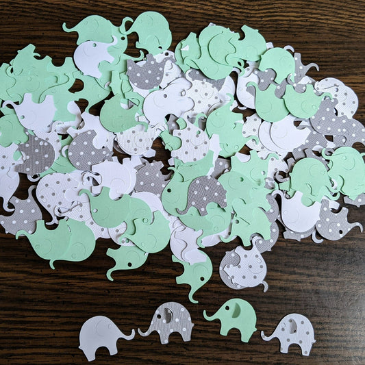 Textured Paper Elephant Confetti, Party Decor