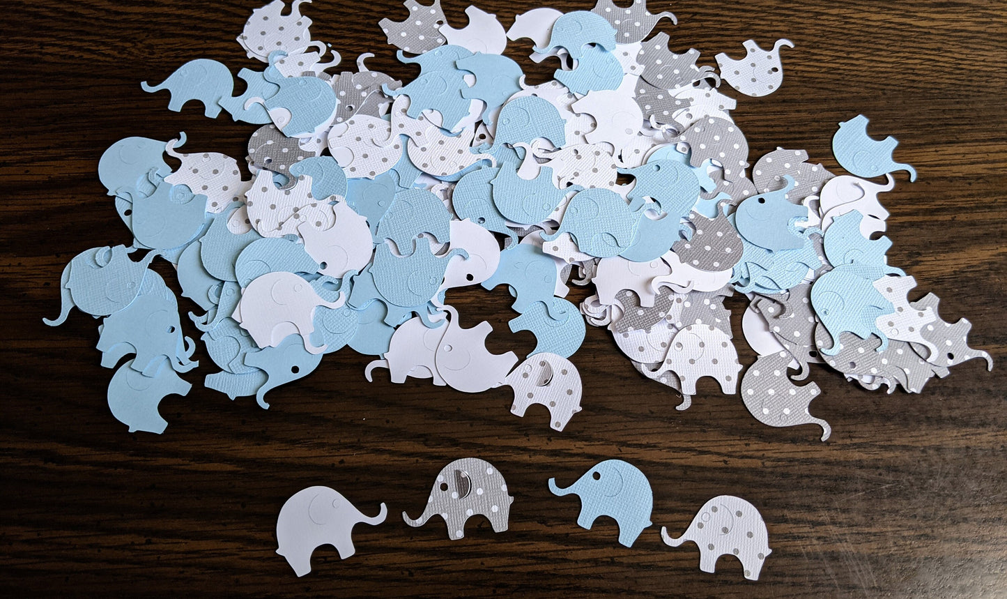 Textured Paper Elephant Confetti- Party Decor