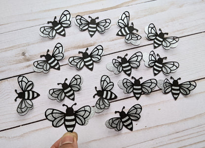 Small Bee Birthday Confetti Decor