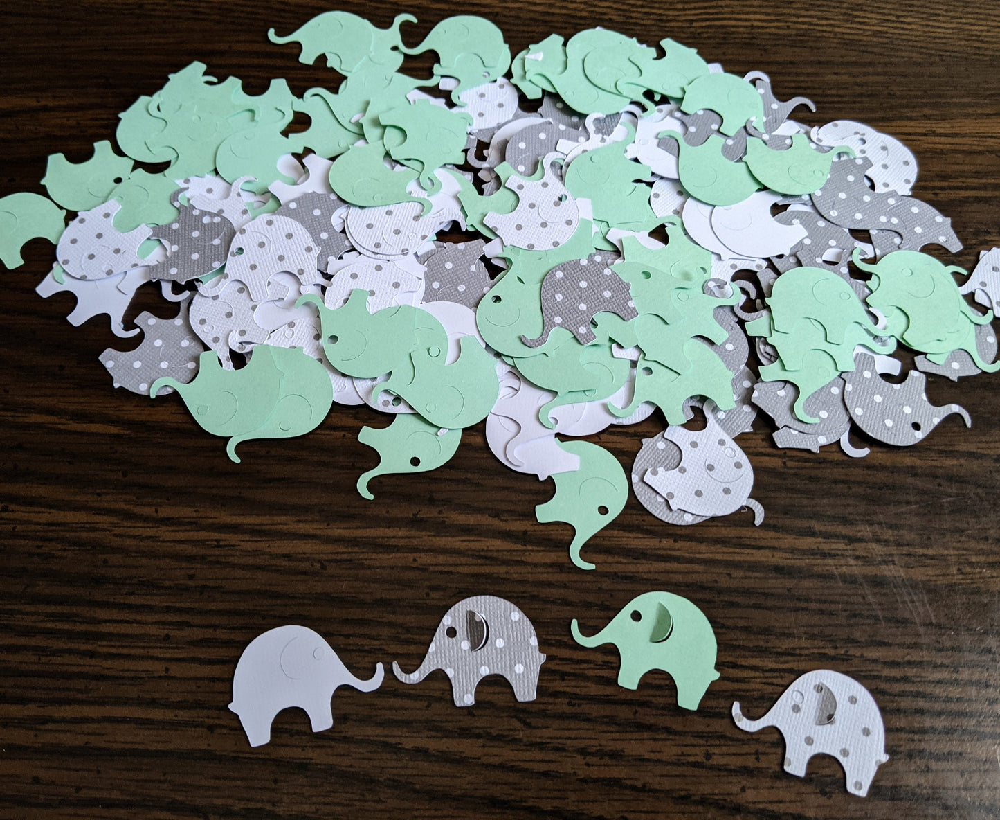 Textured Paper Elephant Confetti, Party Decor