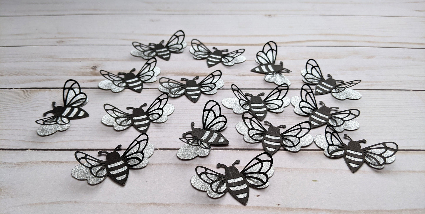 Small Bee Birthday Confetti Decor