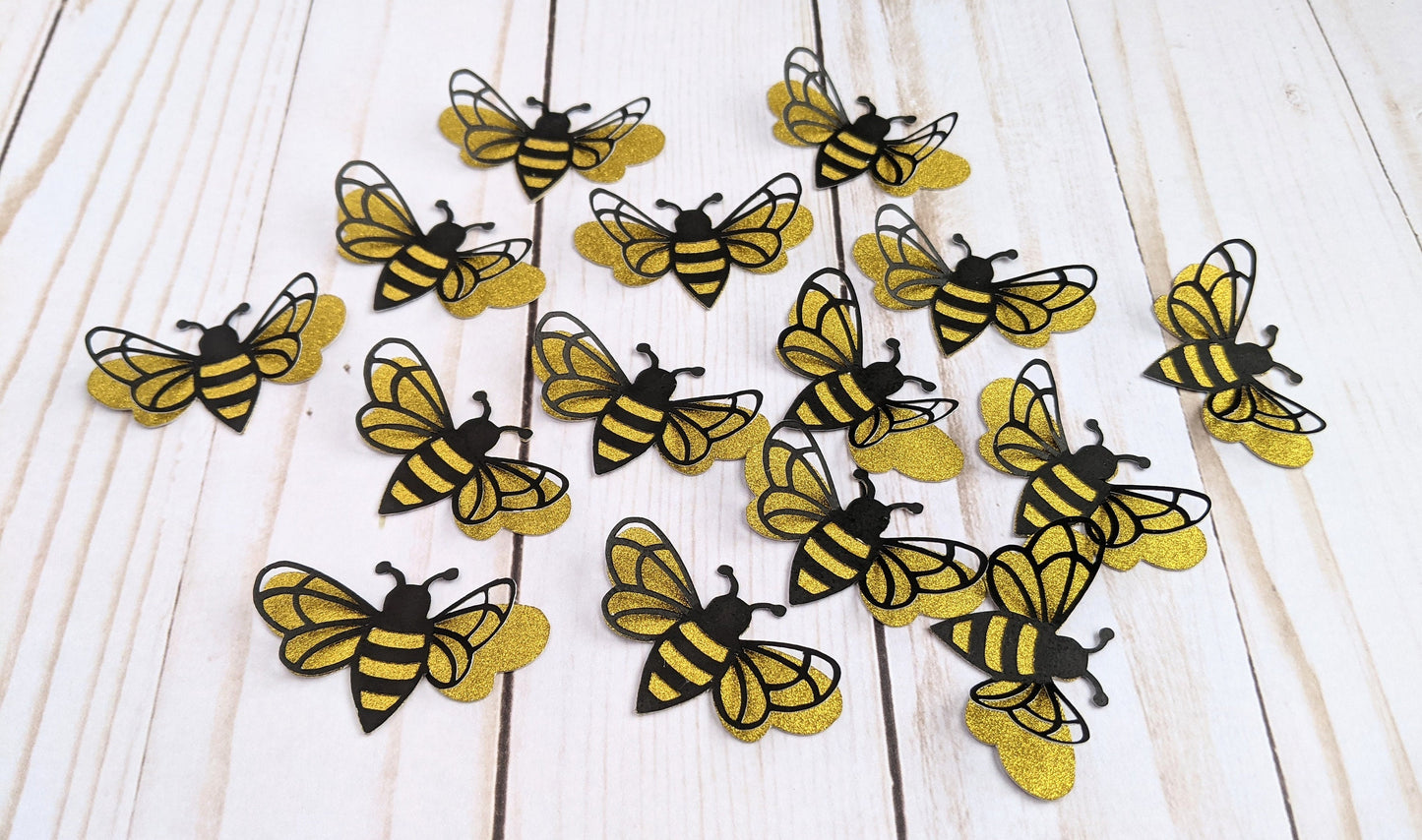 Small Bee Birthday Confetti Decor