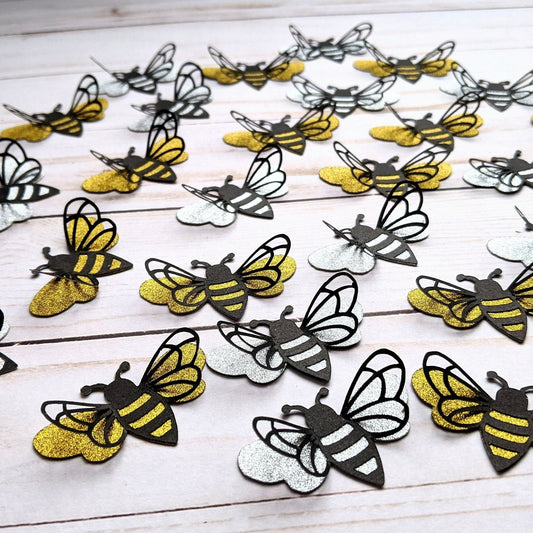 Small Bee Birthday Confetti Decor