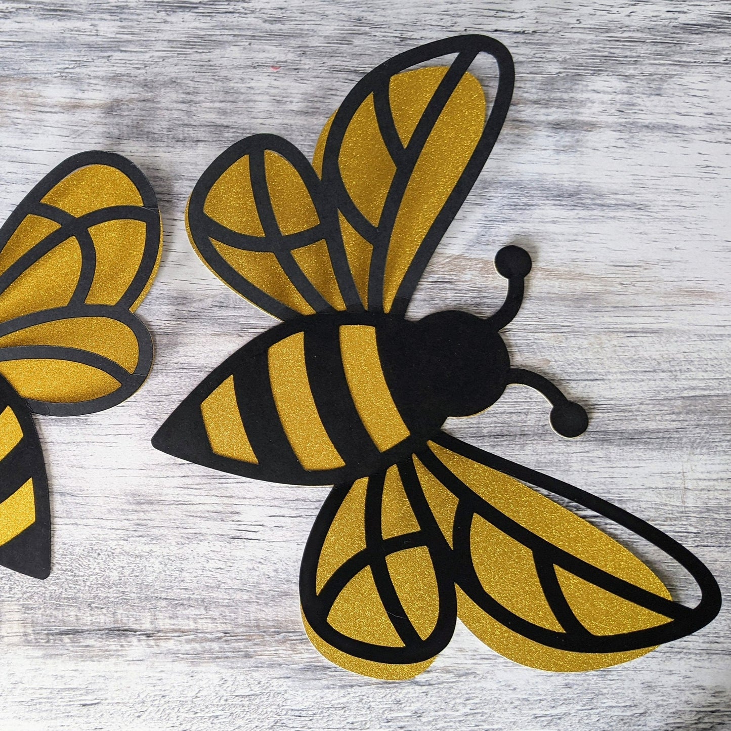 Set of 6 3D Bee Birthday Decor- Handmade #2301