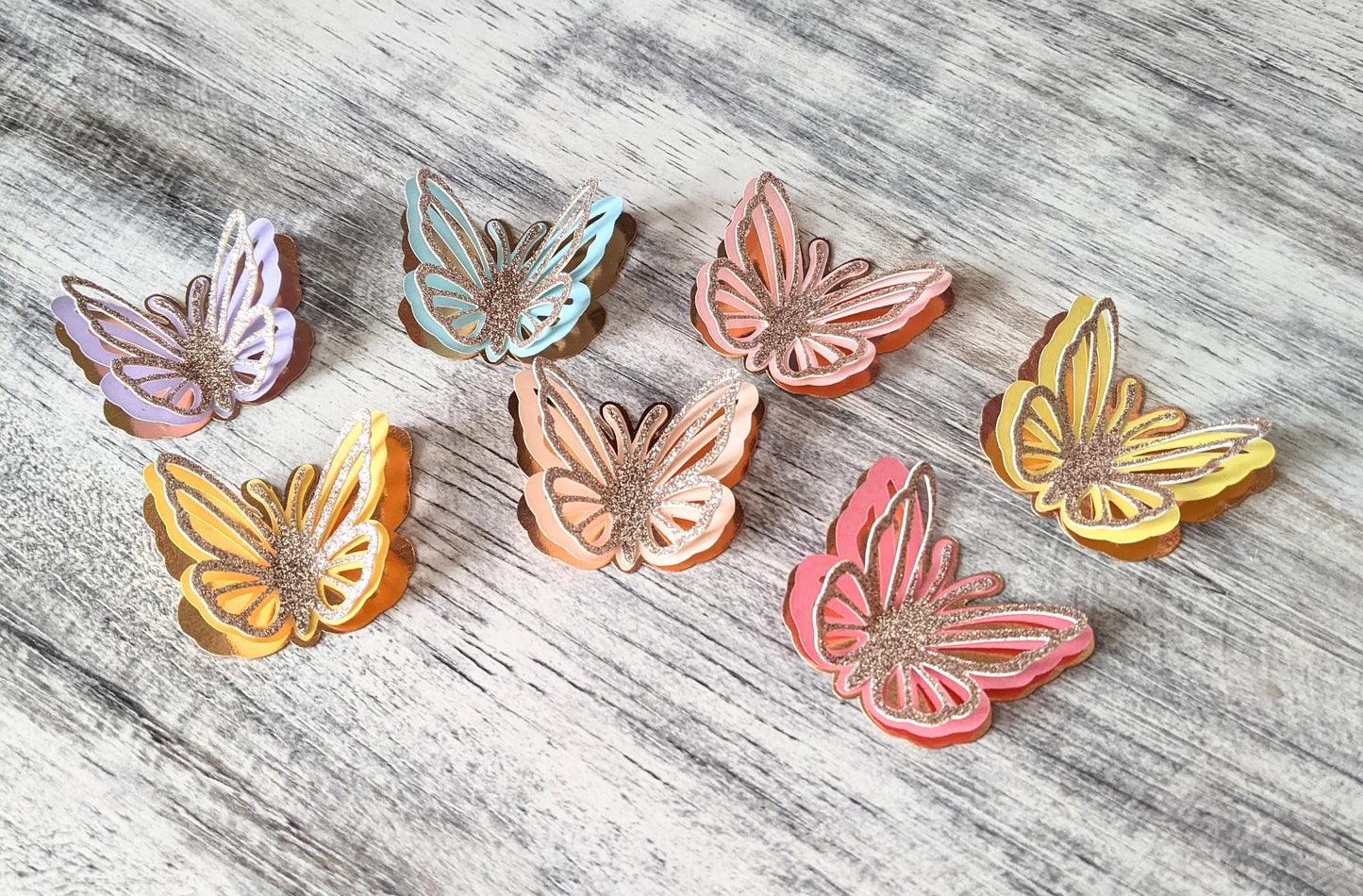 Set of 7 Butterfly Party Decor-Handmade