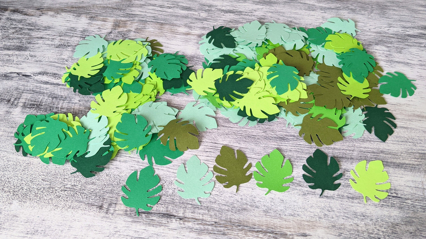 Palm Leaves Confetti- Tropical Jungle Table Scatter