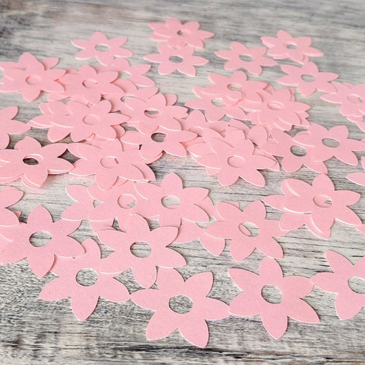 Pink Flower Baby Shower Confetti- Table Scatter