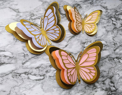 Set of 3 XL Butterflies Birthday Decor