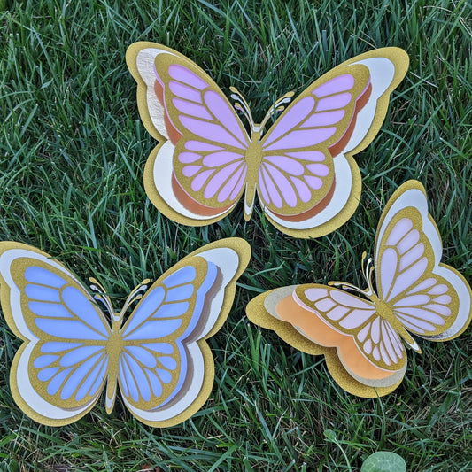 Set of 3 XL Butterflies Birthday Decor