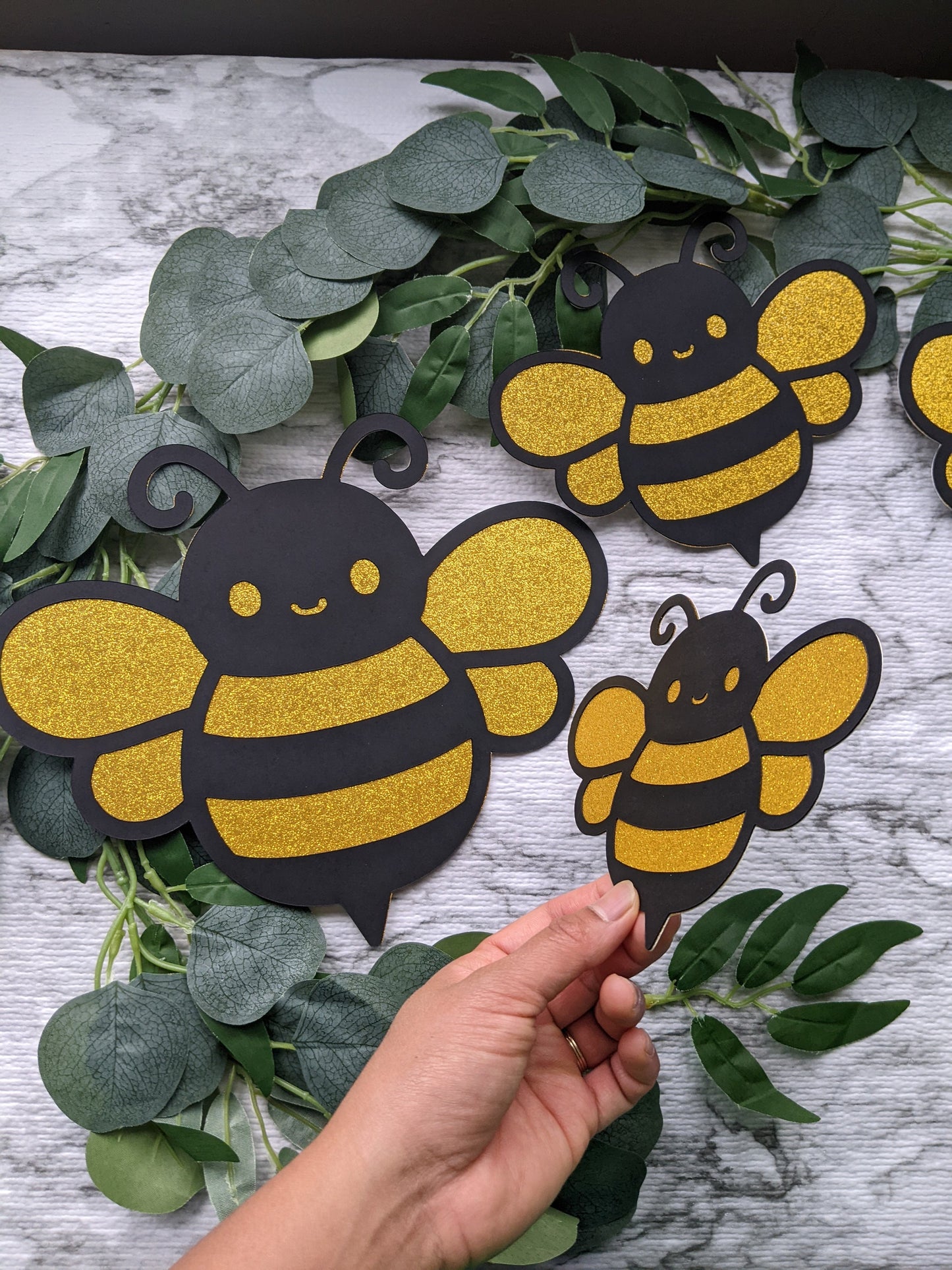 Set of 6 Large Bee Party Decor #2302