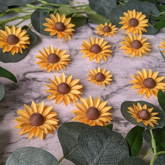 Set of 7 Sunflower Paper Confetti- Party Decor