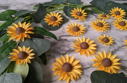 Set of 7 Sunflower Paper Confetti- Party Decor