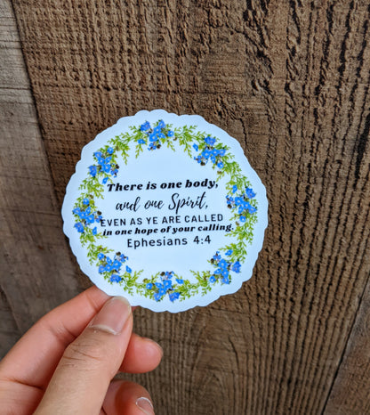 Ephesians 4:4 Bible Verse Vinyl Sticker- All Purpose