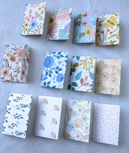 Assorted Floral Mini Envelopes-Mini Cards-Note Cards