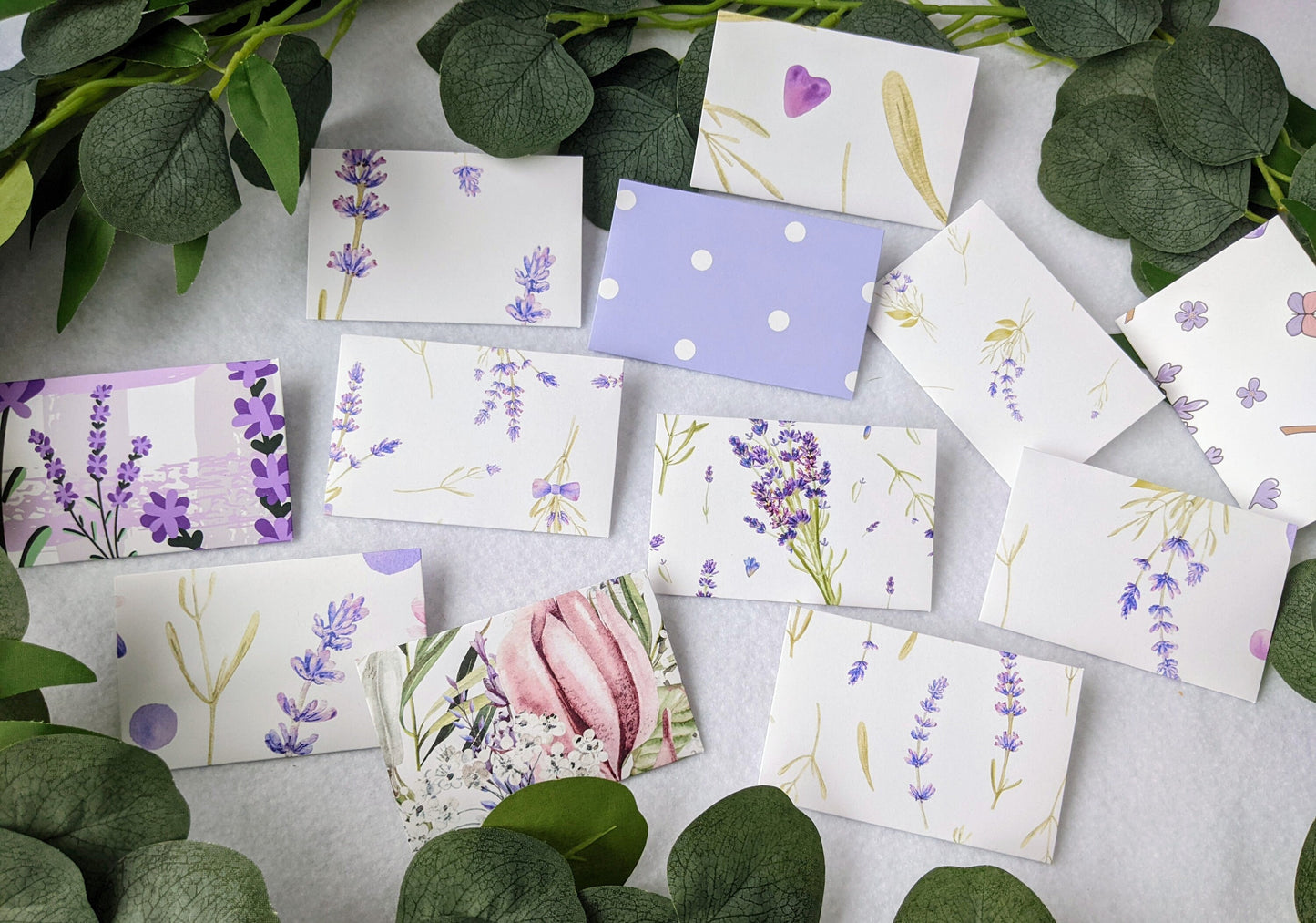 Assorted Lavender Mini Envelopes-Mini Cards-Note Cards