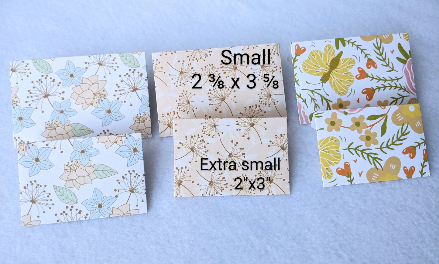 Assorted Floral Mini Envelopes-Mini Cards-Note Cards