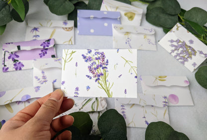 Assorted Lavender Mini Envelopes-Mini Cards-Note Cards