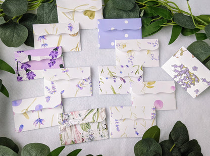 Assorted Lavender Mini Envelopes-Mini Cards-Note Cards