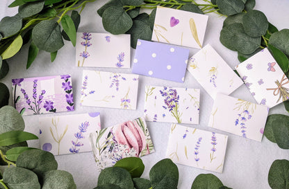 Assorted Lavender Mini Envelopes-Mini Cards-Note Cards