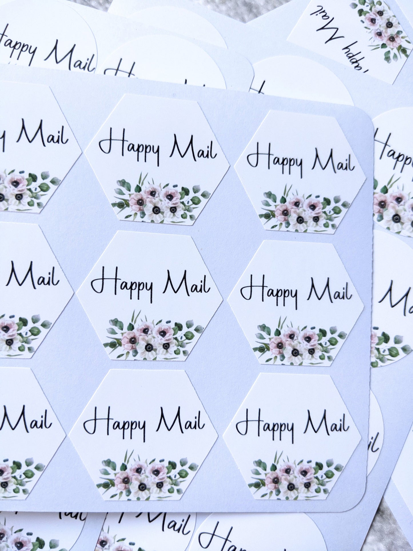 Happy Mail Sheets- Mailing Stickers/ 1.5" diameter