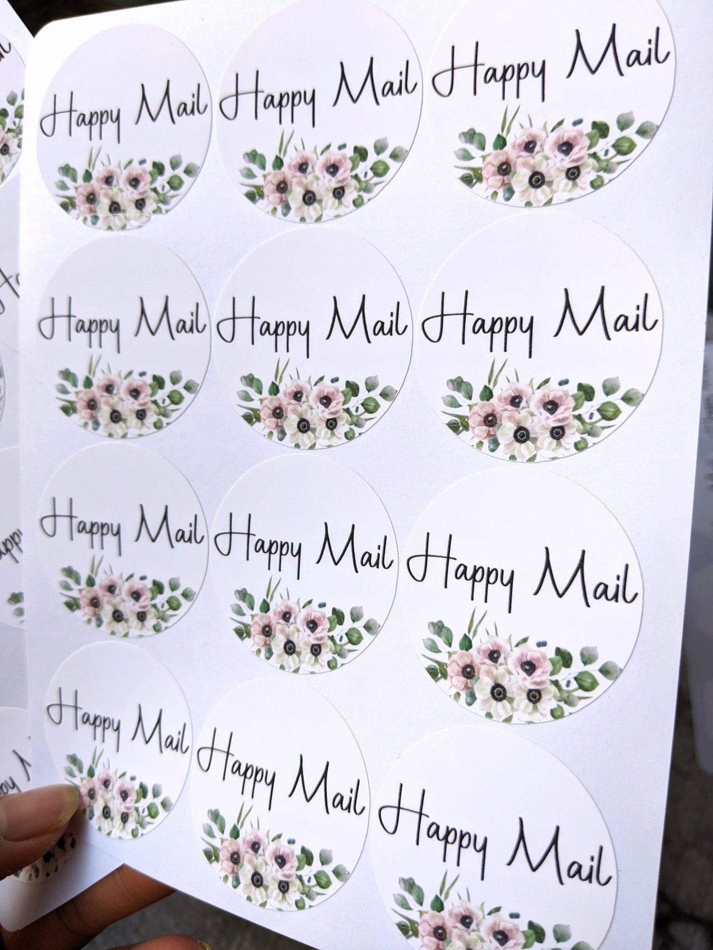 Happy Mail Sheets- Mailing Stickers/ 1.5" diameter