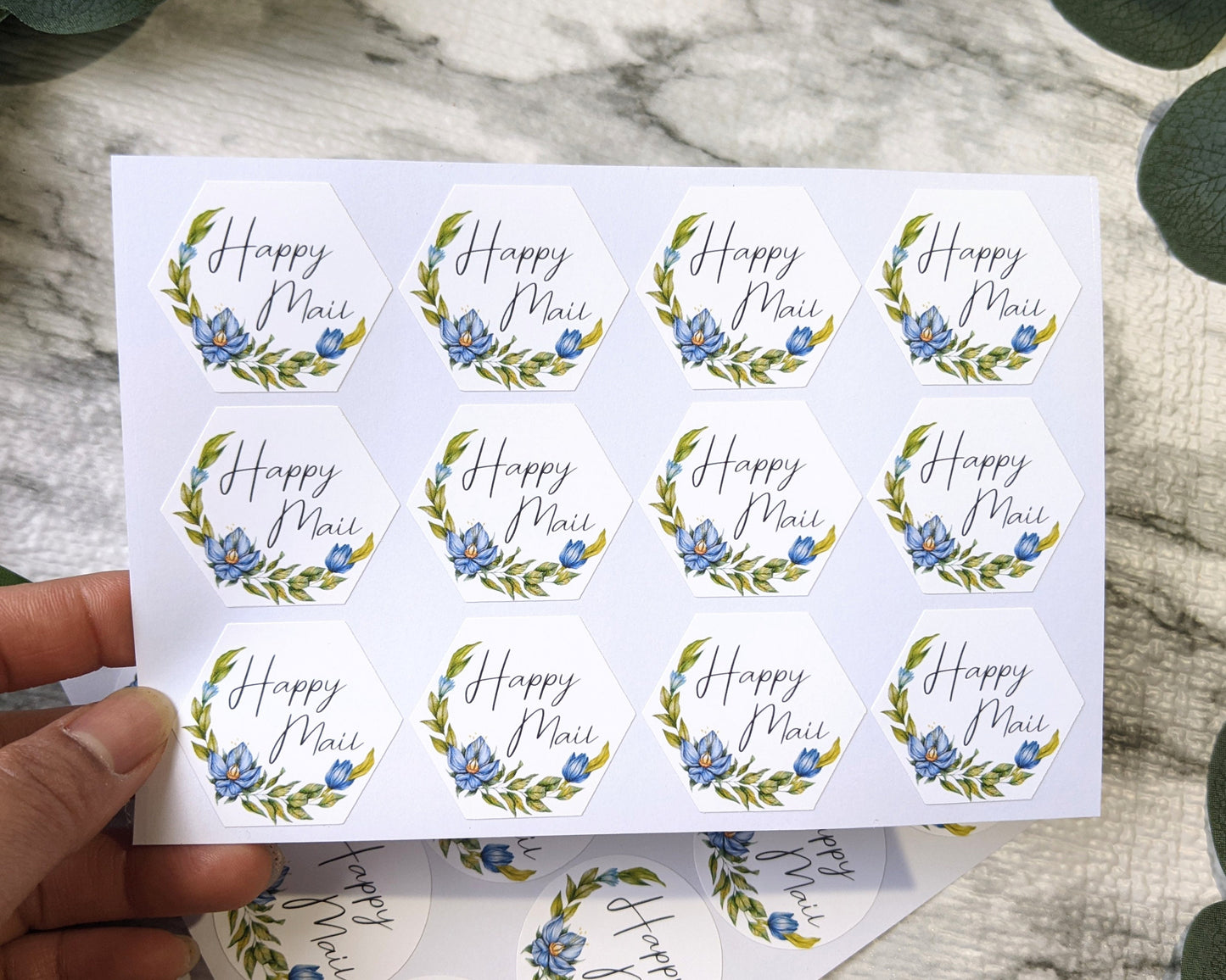 Happy Mail Stickers- Mailing Stickers/ 1.5" diameter